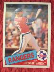 George Wright #443 Rangers Vintage Baseball Card