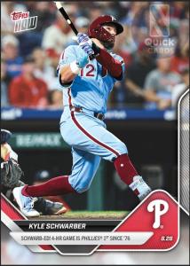 Kyle Schwarber 4 Home Run Game MLB Card 625