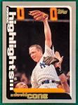 David Cone 2000 Topps #217 Yankees Highlights Card