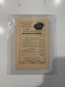 Rare 1900 A.G. Spalding Baseball Bats Ad