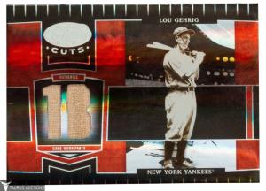 2004 Donruss Leaf Certified Lou Gehrig Patch Card