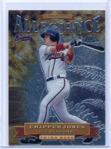 Chipper Jones 2000 Topps Chrome Baseball Card