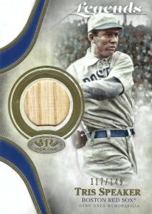 2021 Topps Tier One Tris Speaker Bat Card