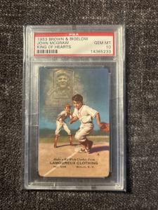 1953 John McGraw 2 of Hearts PSA 10 Card