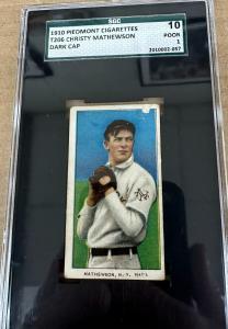 1910 Piedmont T206 Christy Mathewson Baseball Card