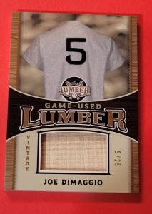 Joe DiMaggio Game Used Jumbo Bat Card #d5/25