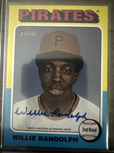 2024 Topps Heritage Willie Randolph Autograph Card