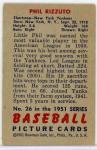1951 Bowman #26 Phil Rizzuto Yankees Card