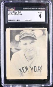 1939 Play Ball #3 Red Ruffing Yankees Card