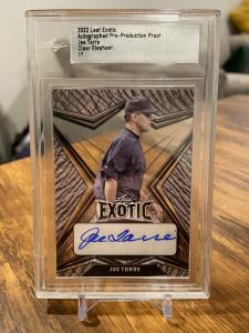 2022 Leaf Exotic Joe Torre Auto 1/1 Yankees