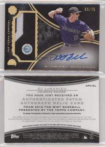 2016 Topps The Mint DJ LeMahieu Patch Auto /75