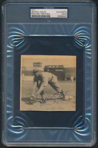 George Sisler Signed Autograph Photo - PSA DNA