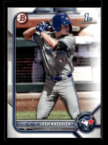 2022 Bowman Draft Josh Kasevich Blue Jays 5 Cards