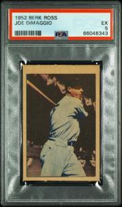 1952 Berk Ross Joe DiMaggio Baseball Card