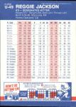 1987 Fleer Update Reggie Jackson Baseball Card #49