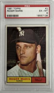 1961 Topps Roger Maris Card #2 PSA 6