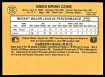 1987 Donruss David Cone Rookie Card #502