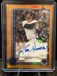 2025 Topps Chrome Lou Piniella Auto Orange Refractor