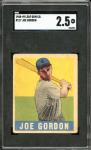 1949 Leaf Joe Gordon Rookie Card Indians HOF