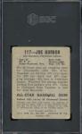 1949 Leaf Joe Gordon Rookie Card Indians HOF