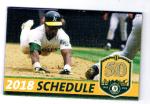 Rickey Henderson Oakland A's Pocket Schedule