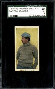 1909 E97 Willie Keeler Baseball Card - SGC 40
