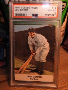 1961 Lou Gehrig Golden Press Hall of Fame Card