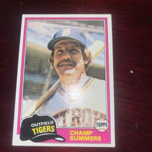 1981 Topps Detroit Tigers Player Card Selection
