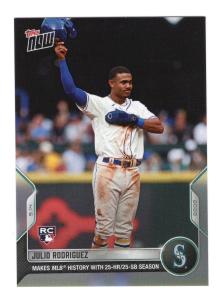 Julio Rodriguez 2022 Topps Now Rookie Card