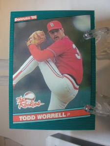 1986 Donruss Todd Worrell Rookie Card #21
