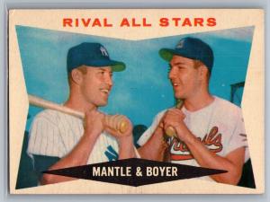 1960 Topps Mickey Mantle Ken Boyer Card #160