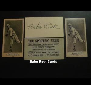 1916 Babe Ruth Rookie Promo Cards Set of 2