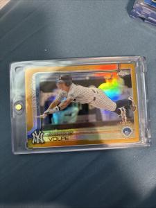 2025 Topps Chrome Anthony Volpe Gold Wave Refractor