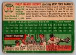 1954 Topps Phil Rizzuto Yankees Card #17