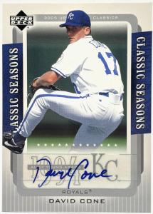 2005 Upper Deck Classics David Cone Autograph Card