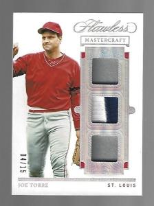 Joe Torre 2021 Panini Flawless Triple Relics Patch