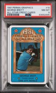 George Brett 1981 Perma-Graphics/Topps All-Stars PSA 8