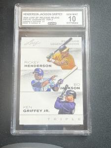2024 Leaf Legends Trio: Henderson, Jackson, Griffey Jr