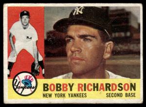 1960 Topps Bobby Richardson New York Yankees Card