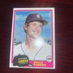 1981 Topps Detroit Tigers Player Card Selection