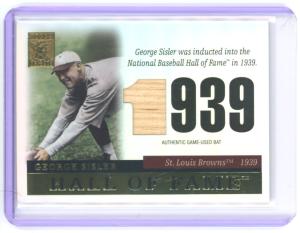 2004 George Sisler Topps Tribute Bat Relic /455