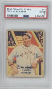 1934 Diamond Stars Rogers Hornsby #44 HOF Card