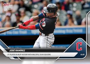 2025 Topps Now #738 Jose Ramirez Guardians Card