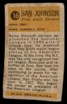 1963 Bazooka Ban Johnson All-Time Greats Card