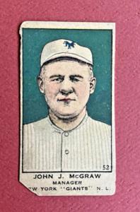 1919-21 W514 John J. McGraw Giants Strip Card