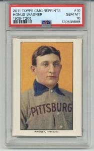 2011 Topps Honus Wagner T206 Reprint PSA 10