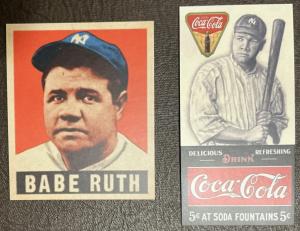 Babe Ruth Vintage Promo Cards - Yankees Set of 2