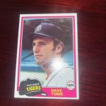 1981 Topps Detroit Tigers Player Card Selection