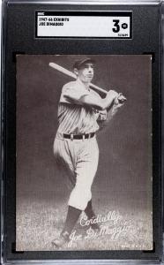 1947 Exhibits Joe DiMaggio Sports Card SGC 3