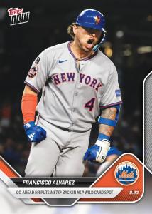 2025 Topps Now #755 Francisco Alvarez Mets Card